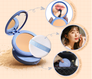 Ace  Lady  Powder Long Lasting Matte Face Powder Oil-Control Poreless Waterproof Setting Powder Face Makeup