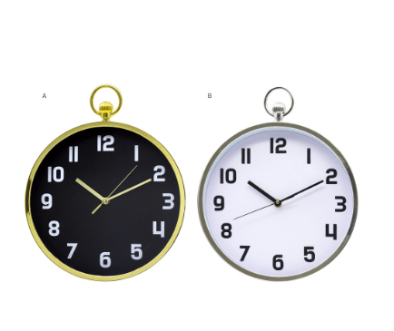 Silent Nordic Wall Clock 12" Shiny Easy Read Time Hang Minimalist Analog Home