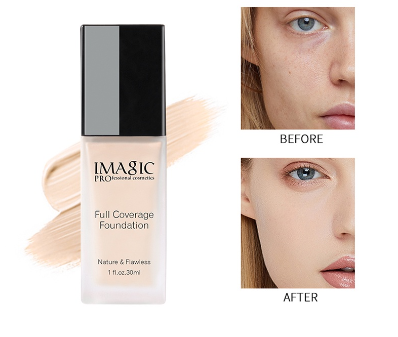 IMAGIC Base Face Liquid Foundation Cream Full Coverage Concealer Oil-Control Easy To Wear Soft Face