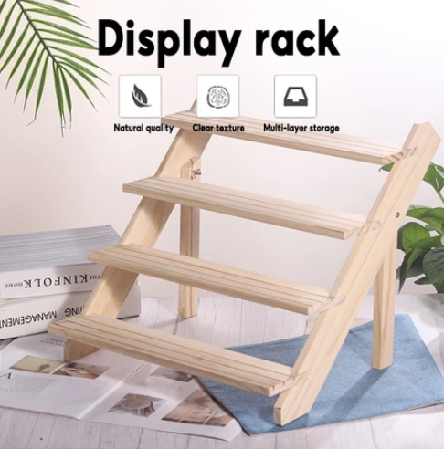 3layer 4-layer Display Storage Rack Indoor and Outdoor Solid Wood Plant Rack Wooden Multi-layer Wood