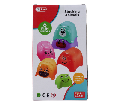 KidShop Fun Animals 6 Stacking Toys