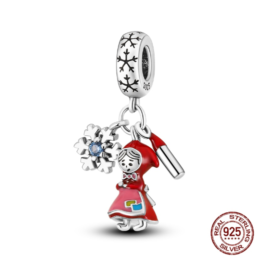 925 Silver Boy Girl Pendant Little Prince Charm Fit Original Pandora Charms Bracelet Beads Fine Jewelry Gift d2