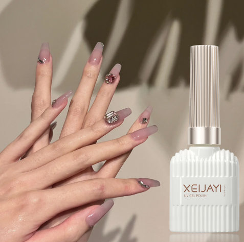 1Pc 15ml Ice-Through Nude Pink Brown Nail Polish Gel Soak Off Uv Led Lamp Gel Nail Polish For Women