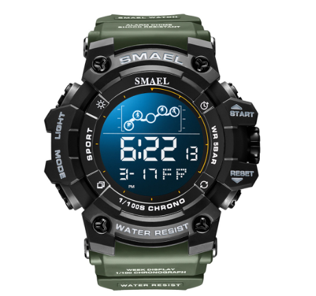 SMALL Top Brand Watches For Men Luxury LED Display Outdoors Sport Watch Military Male Multifunction Waterproof Digital Wrist Watches M002