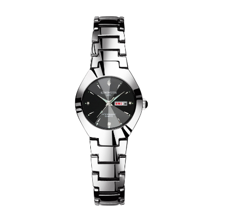 New automatic quartz watch non mechanical tungsten steel strip lovers watch luminous double movement calendar male Watch F006