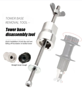 Stainless Steel Bicycle Freehub Body Remover Bike Hubs Tower Base install Disassemble Tool With Sleeve Flower Drum Removal Tools