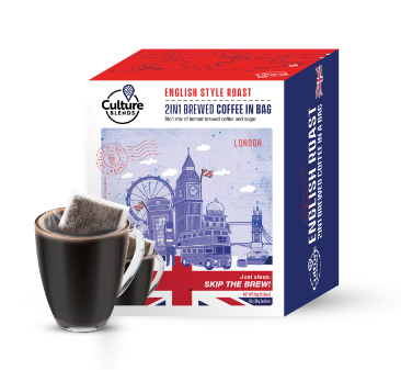 Culture Blends English Style Roast 2in1 Brewed Coffee in Bag 20g x 10 sachets
