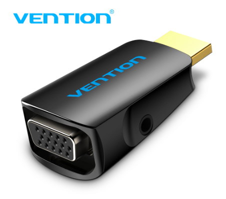 Vention HDMI to VGA Adapter HDMI Male to VGA Female Converter With 3.5 Jack - AIDB0