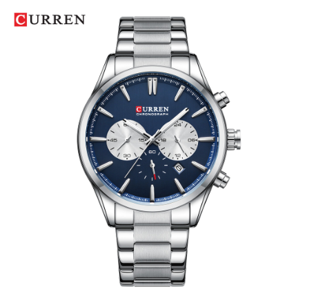 CURREN New Men's Watch Chronograph Stainless Steel Multifunctional Dial Luminous Hands Fashion Casual Business Sports Quartz Analog Watch m4