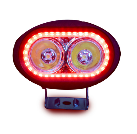 2pcs Wall E With Angle Eye Led Motorcycle Highlighting Headlights Red