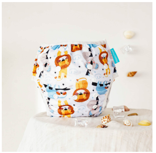 HappyFlute New Print Breathable Mesh Fabric Adjustable Pool Pant Swimming Pool Diaper Cover Reusable Washable Summer Baby c1