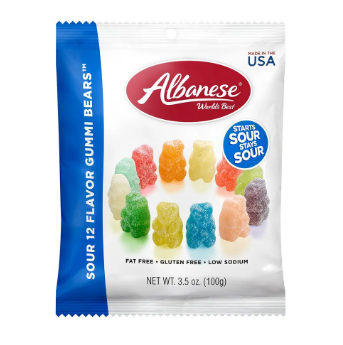 Albanese Sour Gummy Bears 100g