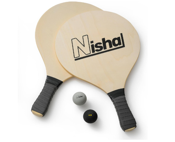 Paddle Ball Set, Complete Smash Ball Set with 2 Pro Smash Balls, 2 Smash Rackets and Paddle Grips, Interactive Indoor, Outdoor and Beach Paddle Ball Game, Comes in a Durable Plastic Case