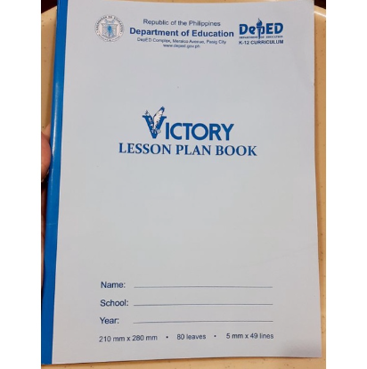 Victory Lesson Plan Book 210 Mm X 280 80 Leaves 5 49 Lines Blue