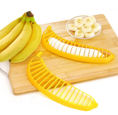 Plastic Banana Slicer Cutter Simple Fruit Sausage Slices Make Tool Multifunctional Salad Cook Cutter Fruit Knife Kitchen Gadget