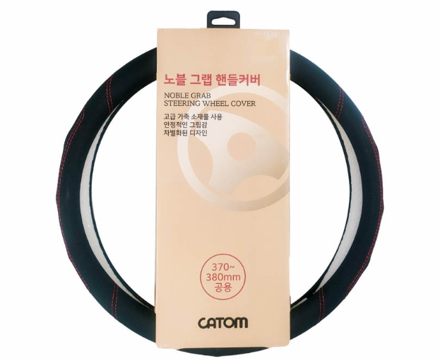 Catom Steering Wheel Cover Noble Grab SJ-29 (Black Red) 380mm