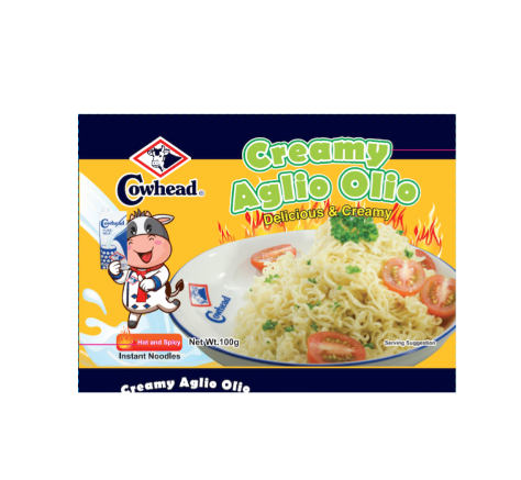 Cowhead Creamy Aglio Olio Instant Noodles  Hot & Spicy 100g