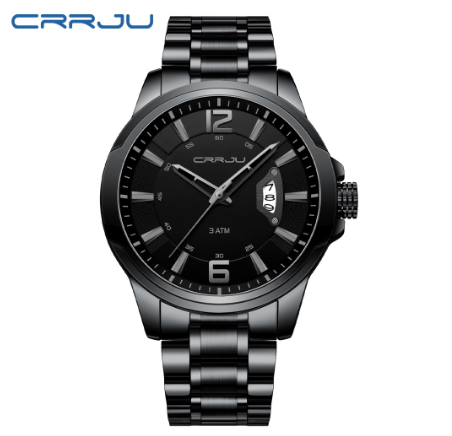CRRJU Men's Watch Fashion Original Brand Sports Stainless Steel Quartz Waterproof 2191 X M1