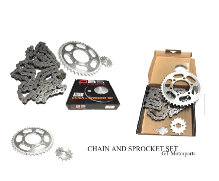 CHAIN AND SPROCKET SET FOR MOTORCYCLE