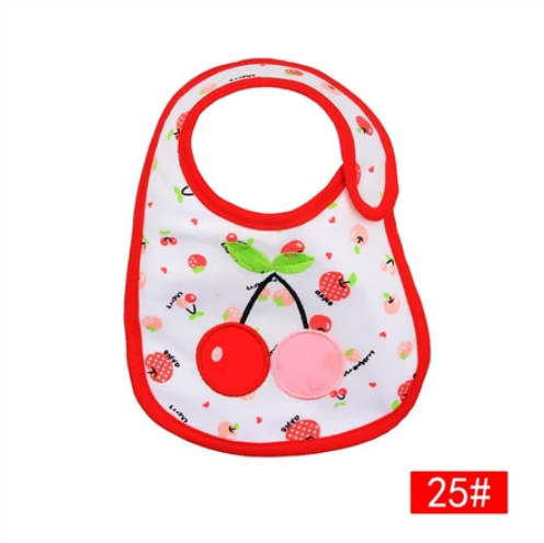 Cotton 3-Layer Cartoon Baby Bib B30