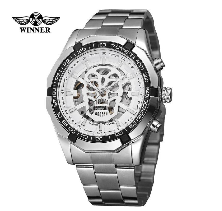 Men's Watch WINNER Automatic Mechanical Watch Authentic Business Waterproof Stainless Steel Watch For Men Original 8