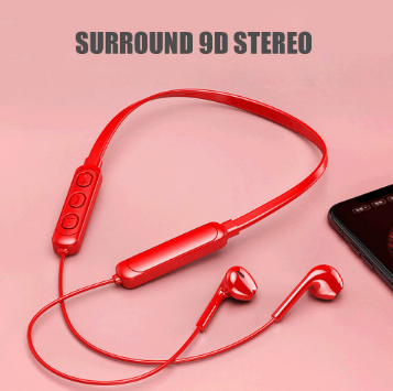 Vitog TWS Wireless Bluetooth Headphones Compatible 5.1 Headphones Neckband Sports Bass Stereo Headphones with Microphone