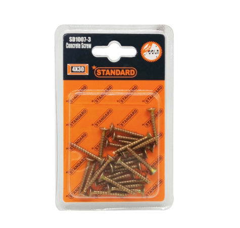 STANDARD Concrete Screw Anchors High Quality Hardware Tools (SD1007-1-SD1007-5)