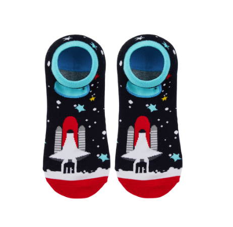 IDENTITY Printed Ankle Socks - Rocketship