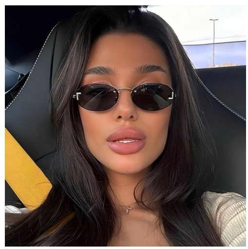 ME Oval Sunglasses, Rimless UV400 Protection Letter Decor Sun Glasses, Retro Letter Decor Y2K Cat Eye Eyewear for Women & Men