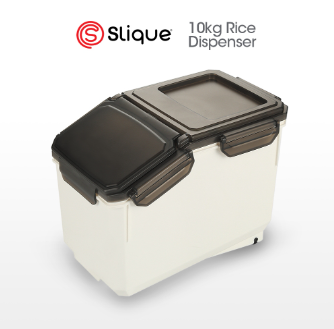 SLIQUE Rice Storage Rice Dispenser Container w/ Measuring Cup 6kg Airtight | Storage Essentials