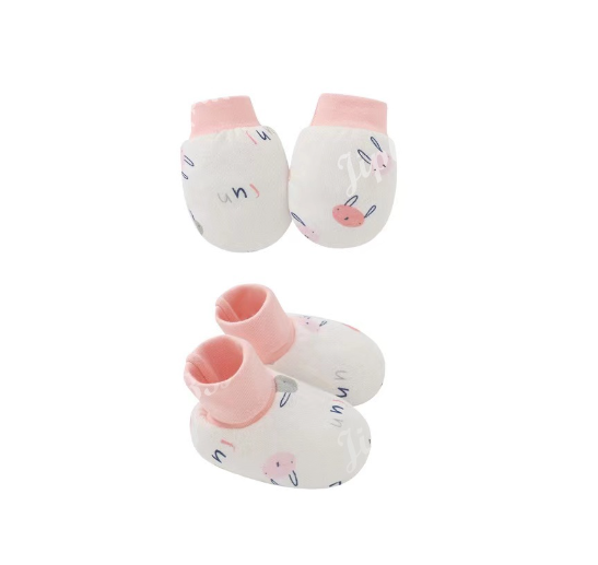 Baby Mittens and Booties Set Newborn Infant Cotton Mitten Set M3
