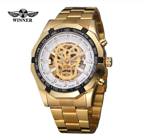 Men's Watch WINNER Automatic Mechanical Watch Authentic Business Waterproof Stainless Steel Watch For Men Original 3