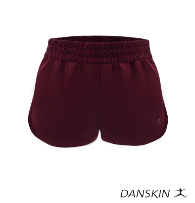 Danskin Fiery Escape Maroon Running Shorts for Gym Sports Wear Athleisure Women Activewear