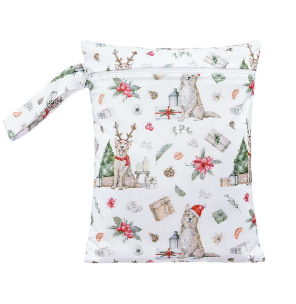 18x25cm Baby Diaper Bag Cartoon Print Wet Dry Bags Nappy Zipper Handbag Stroller Carry Pack Travel Outdoor Wet Diaper Storage Bags s10