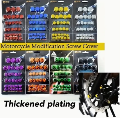 High Quality 30 Piece-Set Motorcycle Screw Cap Cover Head Body Decorative Engine Nut Bolt Caps For Car Bicycle Accessories