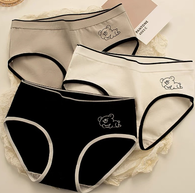 Panty For Women Bear Print Underwear Sexy Korean Fashion