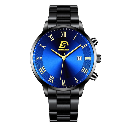 DIJANES Men's Quartz Business Watches Mens Casual Stainless Steel Waterproof Wristwatch Men Watch M2