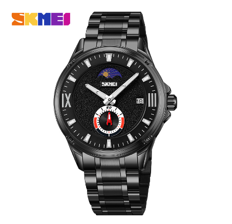 Skmei 9326 Watch for Men Fashion Business Luxury Quartz Watches BLACK