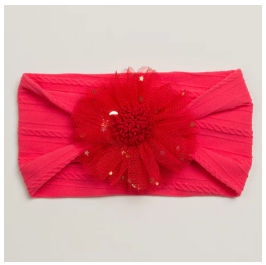 1Pcs Baby Candy Color Flower Seamless Wide Headscarf Baby Nylon Headband Cute Princess Accessories Soft Comfortable HS4