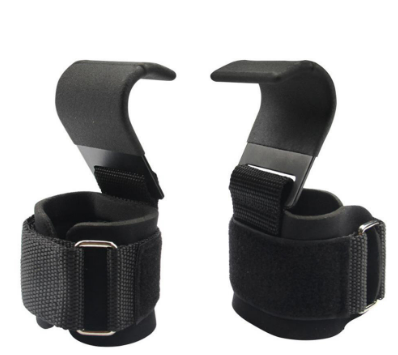 2 PCS Weight Lifting Grip Hooks Lifting-Hook Hand-Bar Fitness Wrist Straps Heavy Duty Pull-ups Power Lifting Grips