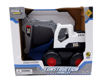 Dream Machine Friction Powered Construction Blue Excavator