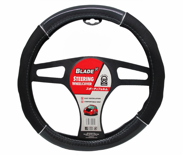 Blade Steering Wheel Cover AN8902 (Black/Gray)