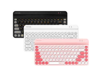 Quiet Key Bluetooth 2.4GHz USB Dual Connectivity Mode Multi-Device Wireless Keyboard