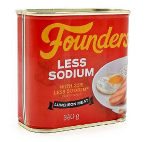 Founders Less Sodium Luncheon Meat  340g