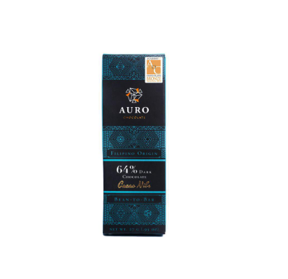 Auro Chocolate 64% Dark Chocolate With Nibs 27g