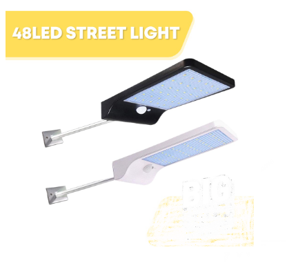 Light Deals Original Newest 450LM 48 LED Solar Power Street Light PIR Motion Sensor Lamps Garden