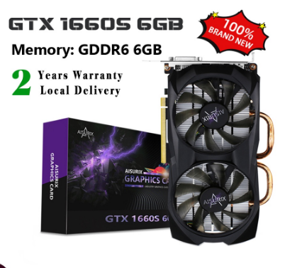 AISURIX 100%NEW NVIDIA Graphics card GTX 1660 Super 6GB Video card 192bit GPU Computer PC Gaming