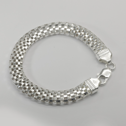 Silver WM070 Italy 925 Snake Men's Bracelet