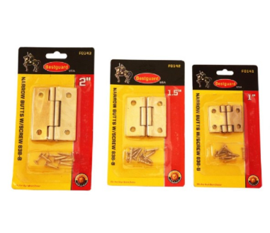 [ BEST HARDWARE ] Bestguard F0143 Narrow Butts With Screw 2"