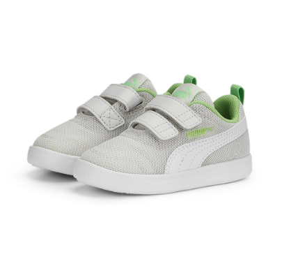 PUMA Unisex Courtflex V2 Mesh Babies' Shoes (Gray)